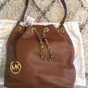 NWT Michael Kors Brown Frankie Hobo Bag